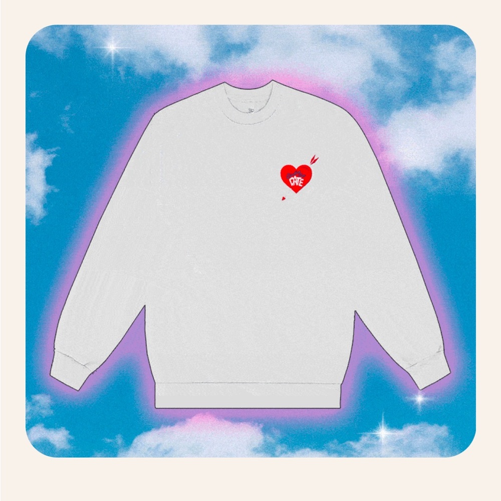 DISCONTINUED YouTube Embroidered Chicken Shop Date Crew Neck Sweatshirt